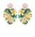 Bora Bora Printed Earrings (White)