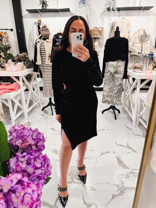 Winter Cocktail Black Dress