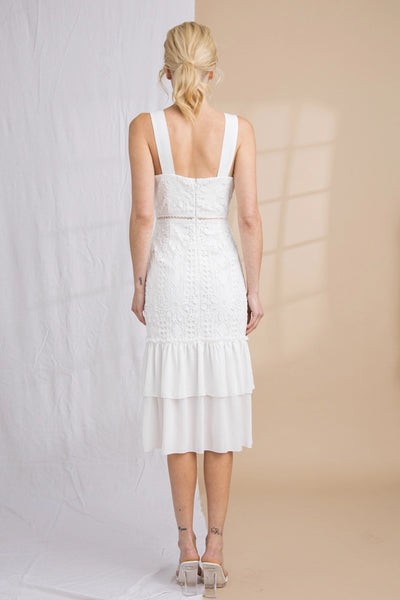 Bella V Boutique White Graduation Dress for Women