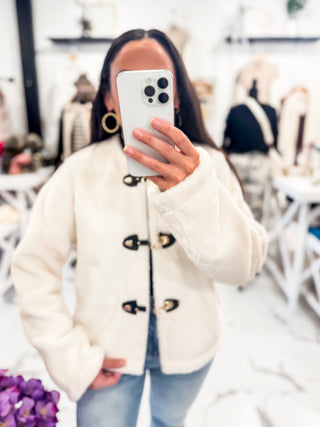 Adore Me Faux Fur Jacket Cream