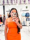 Bella V Boutique Orange Mini Dress for Summer