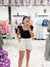 Bella V Boutique Headed To Mykonos Linen Shorts in Cream