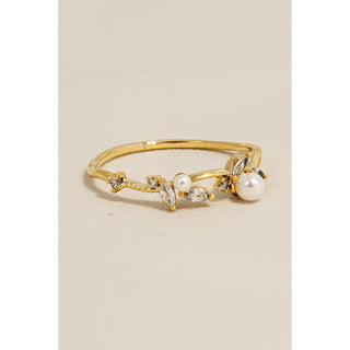 Alice Pearl Dainty Ring (Gold)