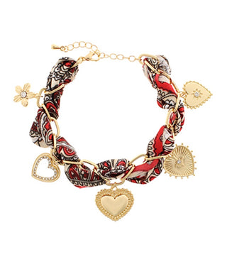He Stole My Heart Bracelet (Red/Gold)