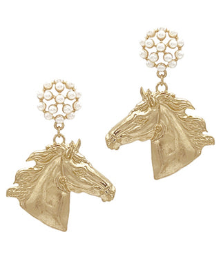 Off To The Track Earrings (Gold)