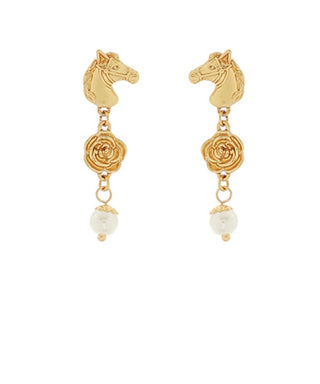 1863 Club Earrings (Matte Gold)