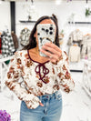 Fleeced Lined Floral Winter Top