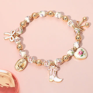 Rocking My Boots Charm Bracelet (Gold)