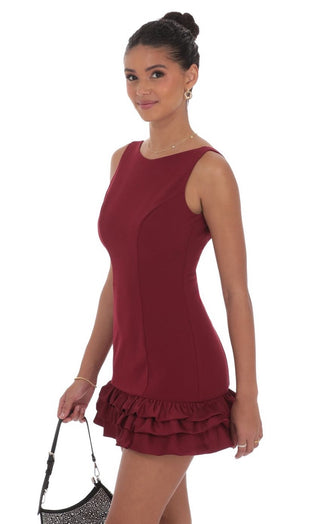 Let Me Adore You Mini Dress (Maroon)