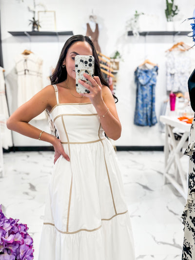 That Summer Feeling Contrast Dress (Off White)
