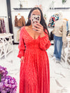 Easy Darling Floral Maxi Dress (Cherry Tomato)