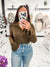 Bella V Boutique Can't Let Go Long Sleeve Top (Olive)