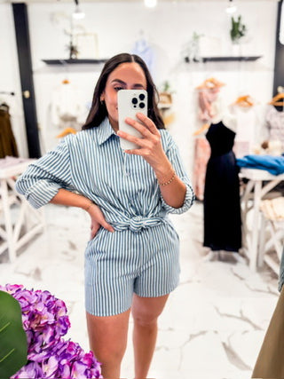 Best Way to Style a Stripe Blue Romper 
