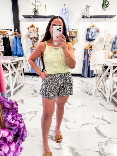 Bloom Behavior Flowy Shorts (Green)