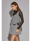 Overachiever Printed Vest Top (Black)