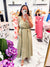 High Garden A Line Belted Dress Green