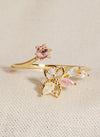 Raylee Floral Twist Ring (Gold)