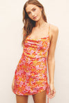 She's Glowing Ruching Dress (Orange)