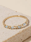 Bonnie Studded Oval Ring (Gold)