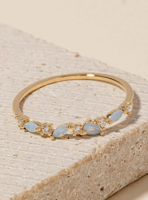 Bonnie Studded Oval Ring (Gold)