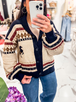 Ranch Romance Knit Cardigan Cream