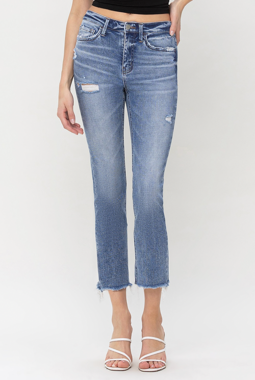 The Best Part Straight Jeans (Medium Wash)