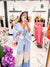 Oia By Sunset Wide Leg Pants White/Blue
