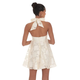 Amara Floral babydoll Mini Dress (Cream)
