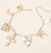 Juliet Charm Paperclip Bracelet (Gold)