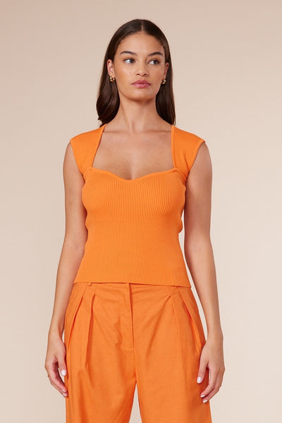 Cathy Knit Top (Orange)