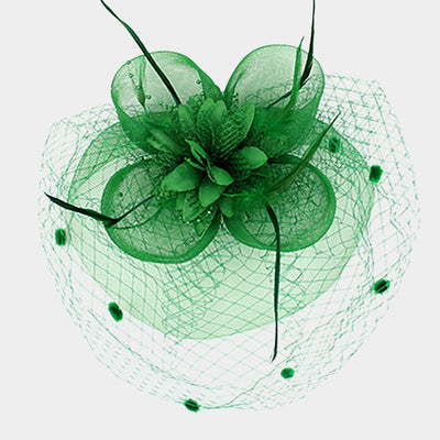 All Bets Fascinator (Green)