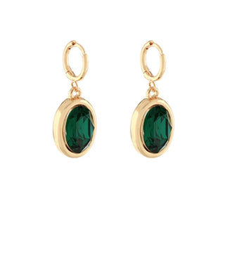 Daphne Stone Earrings (Gold/Green)
