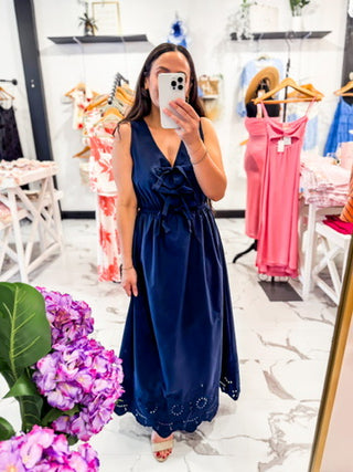 Summer Office Navy Dress