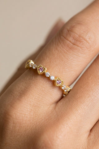 Carina Heart Eternity Ring (Gold)