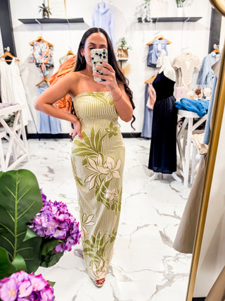 Palm Shade Cut Out Dress Meadow