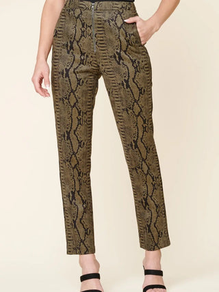 Bella V Boutique Snake Print Ankle Pants