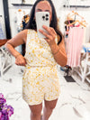 Lemon Meringue Floral Shorts Set (Yellow)