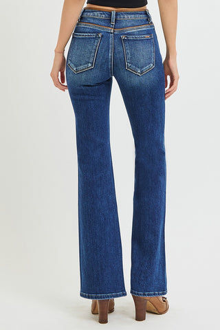 Bring The Style Contour Bootcut Jeans (Dark Wash)