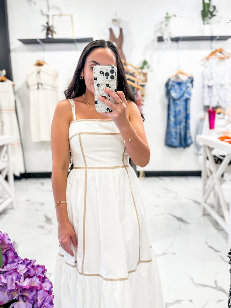 That Summer Feeling Contrast Dress (Off White)