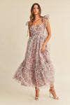 Fairytale Tiered Midi Dress (Purple)