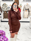 Take A Second Mini Dress (Chocolate)