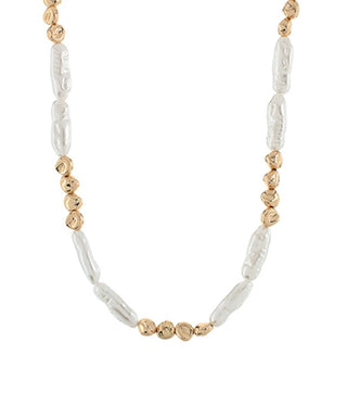 Adeline Pearl Necklace (White/Gold)