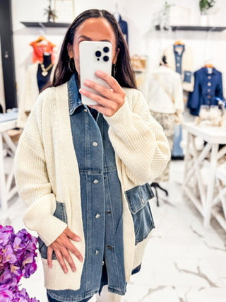Fifth Season Ribbed Knit Sweater (Cream)