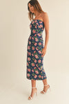 The Saratogian Floral Dress (Navy)