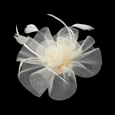 At The Race Fascinator (Ivory)