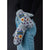 Holly Embroidered Mittens (Gray)