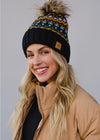 Mountainside Pom Beanie (Black)