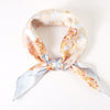 Azalea Floral Silk Scarf (Aqua)