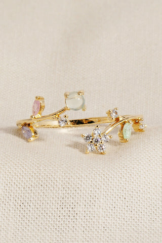 Clara Floral Twist Ring (Gold)