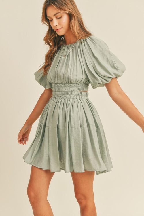 Moments Like This Mini Dress (Dusty Sage)